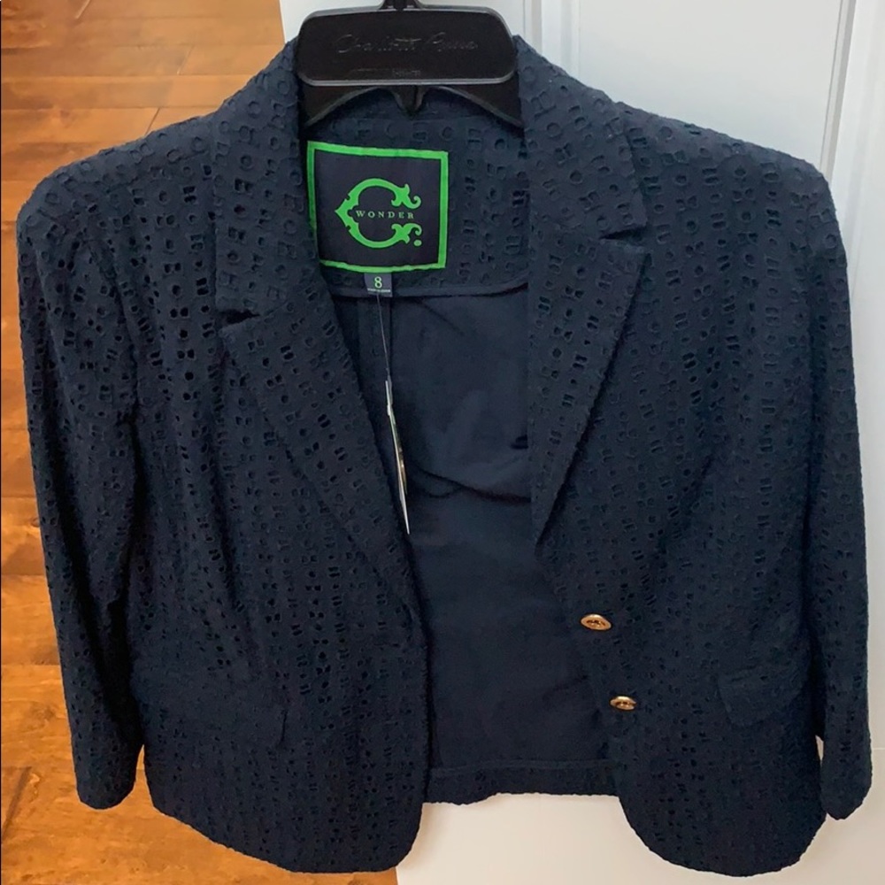 C Wonder Eyelet Blazer Sz 8